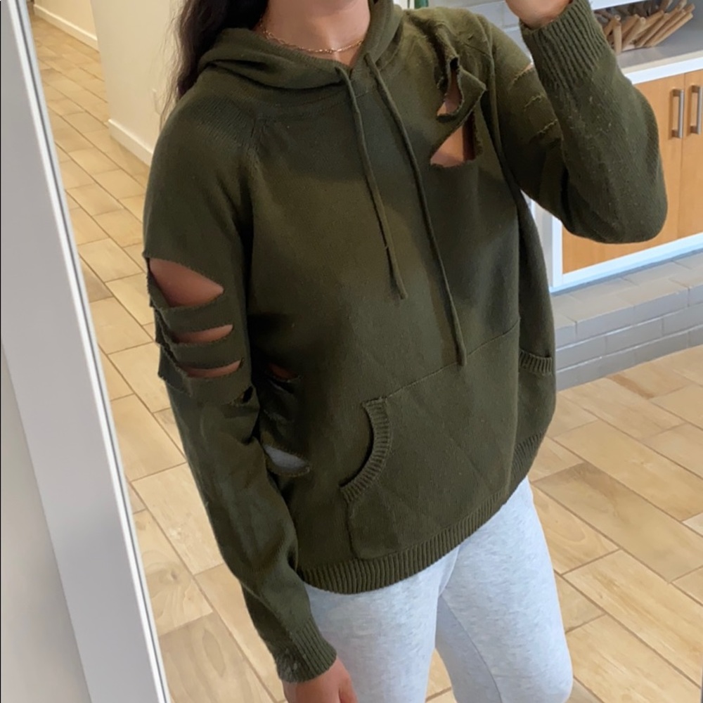 Distressed LF hoodie